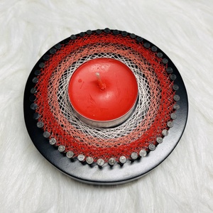 Stringart mécsestartó, Karácsony, Karácsonyi lakásdekoráció, Ünnepi asztaldekoráció, , MESKA