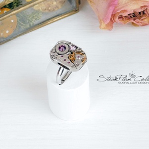 Miss Libby Withlock - gyűrű swarovski kövekkel díszítve - ékszer - gyűrű - statement gyűrű - Meska.hu