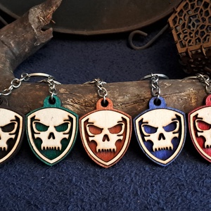 Kulcstartó Skull, Táska & Tok, Kulcstartó & Táskadísz, Kulcstartó, Famegmunkálás, MESKA