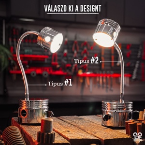Egyedi dugattyú lámpa � ipari stílusú asztali lámpa autóalkatrészekből - otthon & életmód - lámpa - asztali lámpa - Meska.hu