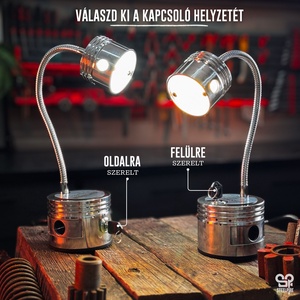 Egyedi dugattyú lámpa � ipari stílusú asztali lámpa autóalkatrészekből - otthon & életmód - lámpa - asztali lámpa - Meska.hu
