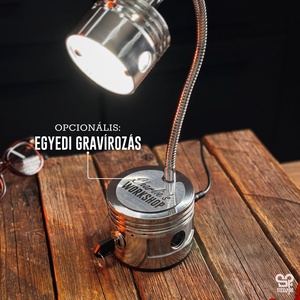 Egyedi dugattyú lámpa � ipari stílusú asztali lámpa autóalkatrészekből - otthon & életmód - lámpa - asztali lámpa - Meska.hu