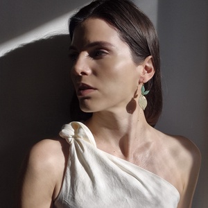 Citrom fülbevaló sárgarézből  - ékszer - fülbevaló - fülékszer - Meska.hu