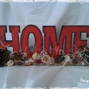 Home felirat  , Otthon & Lakás, Dekoráció, Dísztárgy, Festett tárgyak, Meska