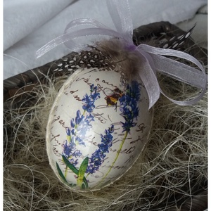 Húsvéti vintage tojás, Otthon & Életmód, Dekoráció, Asztal és polc dekoráció, Asztaldísz, Decoupage, transzfer és szalvétatechnika, Festett tárgyak, MESKA