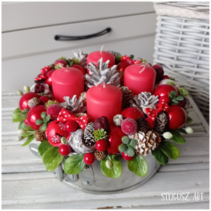 Adventi koszorú  - karácsony - adventi díszek - adventi koszorú - Meska.hu