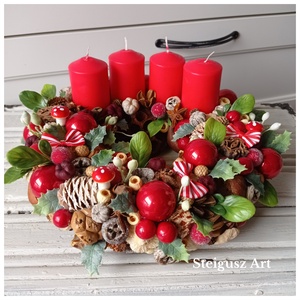 Adventi koszorú  - karácsony - adventi díszek - adventi koszorú - Meska.hu