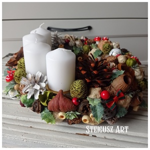 Adventi koszorú  - karácsony - adventi díszek - adventi koszorú - Meska.hu