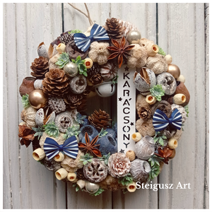 Karácsonyi kopogtató, Karácsony, Karácsonyi lakásdekoráció, Karácsonyi ajtódíszek, Gyertya-, mécseskészítés, Mindenmás, MESKA