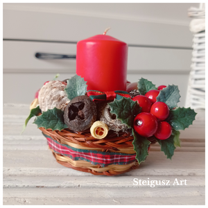 Karácsonyi asztaldísz - karácsony - adventi díszek - adventi asztaldísz - Meska.hu