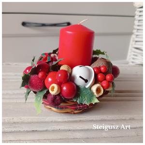 Karácsonyi asztaldísz - karácsony - adventi díszek - adventi asztaldísz - Meska.hu