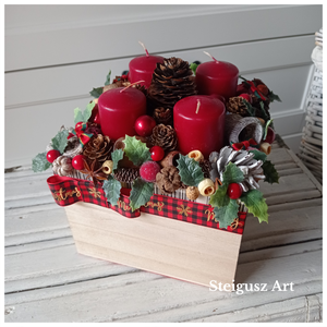 Karácsonyi asztaldísz - Meska.hu