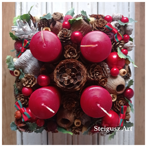 Karácsonyi asztaldísz - karácsony - adventi díszek - adventi asztaldísz - Meska.hu