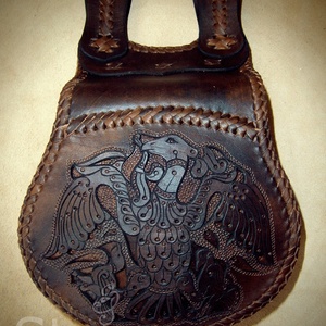 Hunor bőr tarsoly - Meska.hu