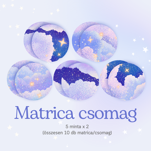 Matrica csomag - Csillagos éjszaka - otthon & életmód - papír, írószer - matrica, matrica csomag - Meska.hu