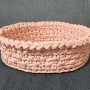 Nyuszi mintás , tojás alakú horgolt  kosár Húsvétra  - otthon & életmód - tárolás & rendszerezés - tárolókosár - Meska.hu