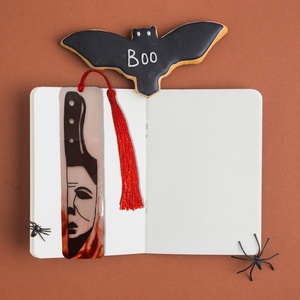 Halloweeni könyvjelző, Könyv & Zene, Könyvjelző, Festészet, MESKA