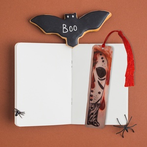 Halloweeni könyvjelző, Könyv & Zene, Könyvjelző, Festészet, MESKA