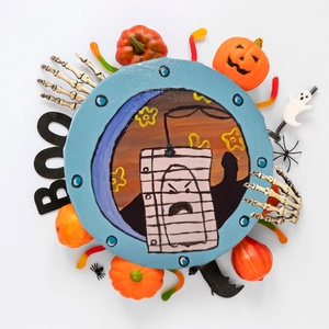 Spongyabob halloweeni festmény - Meska.hu