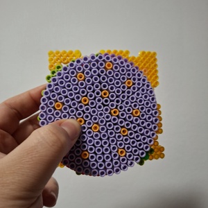 Poháralátét lila hamburger  - otthon & életmód - konyhafelszerelés, tálalás - tálalás - tányér- és poháralátét - Meska.hu