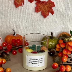 Őszi Falelevek Szójaviasz Illatgyertya Idézettel - karácsony - karácsonyi lakásdekoráció - karácsonyi illatgyertya, mécses - Meska.hu