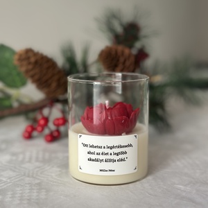 Szívgyertya  a szeretet lángja(fehér/piros) - Meska.hu