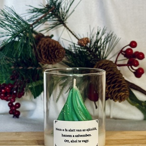 Zöld/fehér karácsonyfa - Meska.hu