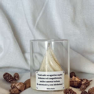 Zöld/fehér karácsonyfa - karácsony - karácsonyi lakásdekoráció - karácsonyi illatgyertya, mécses - Meska.hu