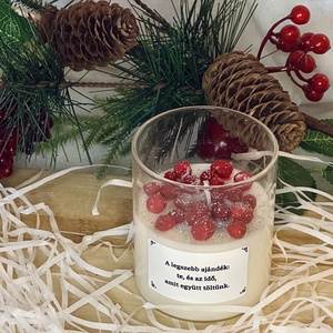 Piros gyöngyök, Karácsony, Adventi díszek, Adventi gyertyadíszek és koszorúdíszek, Gyertya-, mécseskészítés, MESKA