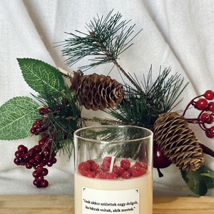 Piros gyöngyök - karácsony - adventi díszek - adventi gyertyadíszek és koszorúdíszek - Meska.hu