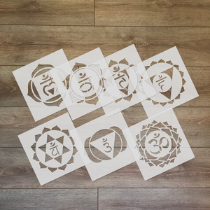 Chakra stencil szett - festősablon szett különböző méretben, Kellékek & szerszámok, Szerszámok, eszközök, Sablonok, , MESKA