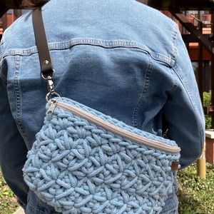 Horgolt övtáska/crossbody - táska & tok - övtáska - Meska.hu