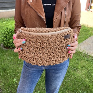 Horgolt jázmin mintás övtáska/crossbody - táska & tok - övtáska - Meska.hu