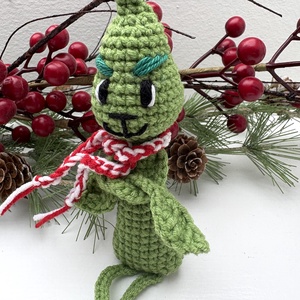 Horgolt mini grincs - karácsony - karácsonyi lakásdekoráció - karácsonyi manók, figurák - Meska.hu