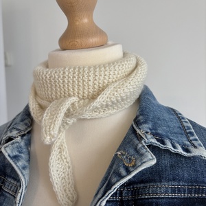 ,,Mini Sophie kötött sál natúr kasmír - Meska.hu