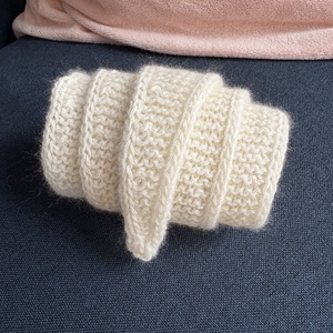 ,,Mini Sophie�� kötött sál natúr kasmír - ruha & divat - sál, sapka, kendő - sál - Meska.hu