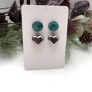 Szivecskés fülbevaló , Ékszer, Fülbevaló, Lógós kerek fülbevaló, Ékszerkészítés, Horgolás, MESKA