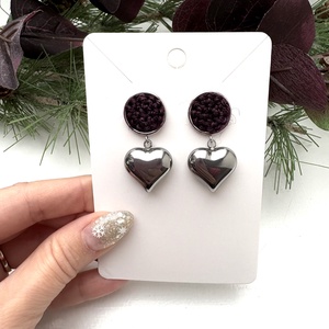 Szivecskés fülbevaló  - Meska.hu