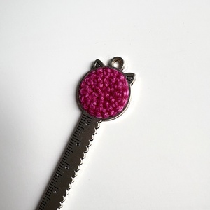 Könyvjelző - cicás (pink) - könyv & zene - könyvjelző - Meska.hu