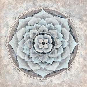Kék Mandala, Művészet, Festmény, Akril, Festészet, MESKA