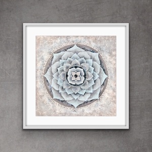 Kék Mandala - művészet - festmény - akril - Meska.hu