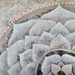 Kék Mandala - művészet - festmény - akril - Meska.hu