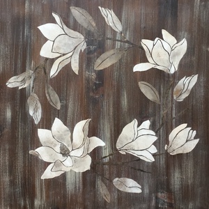Magnolia Koszorú - művészet - festmény - akril - Meska.hu