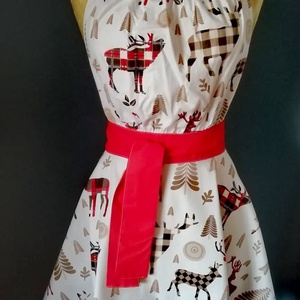 Szarvasos fodros kötény - Meska.hu