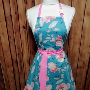 Anya lánya virágos kötény - otthon & életmód - konyhafelszerelés, tálalás - konyhai textil - kötény - Meska.hu