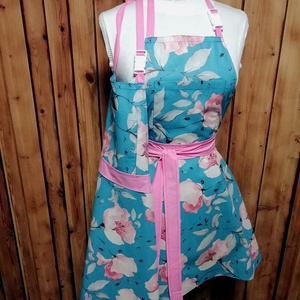 Anya lánya virágos kötény - Meska.hu