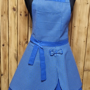 Pöttyös loknis kötény - otthon & életmód - konyhafelszerelés, tálalás - konyhai textil - kötény - Meska.hu