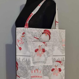 Hóemberes bevásárló szatyor, Táska & Tok, Bevásárlás & Shopper táska, Shopper, textiltáska, szatyor, Varrás, MESKA