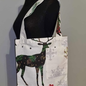 Rénszarvas bevásárló szatyor, Táska & Tok, Bevásárlás & Shopper táska, Shopper, textiltáska, szatyor, Varrás, MESKA