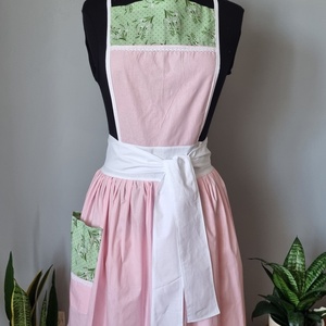 Hosszított húzott derekú kötény, Otthon & Életmód, Konyhafelszerelés, tálalás, Konyhai textil, Kötény, Varrás, MESKA